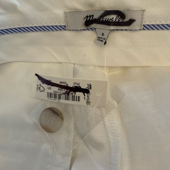 NWT Madewell Mid-Rise Straight Pants in Linen Blend Size 6 - Picture 8 of 9